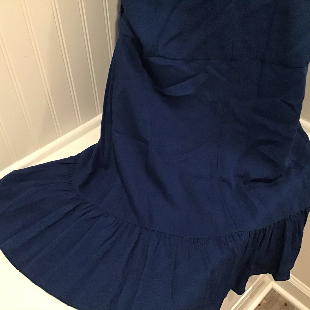 Dress Junior’s Large Halter Navy NWT $64 GB - Picture 7 of 11